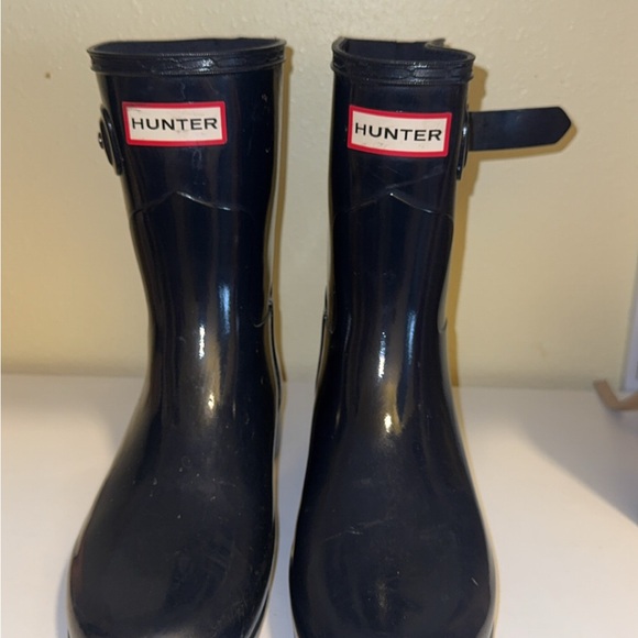 Hunter Glossy Black Waterproof Boots - Picture 1 of 3